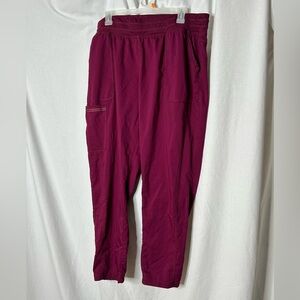 Revolution by‎ Cherokee Women’s XL Scrub Pants Burgundy